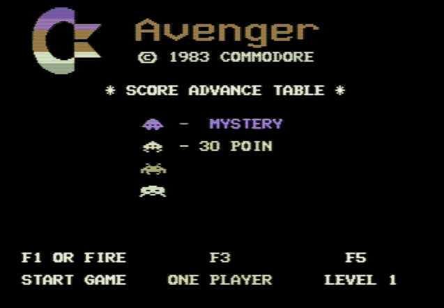 avenger commodore 64