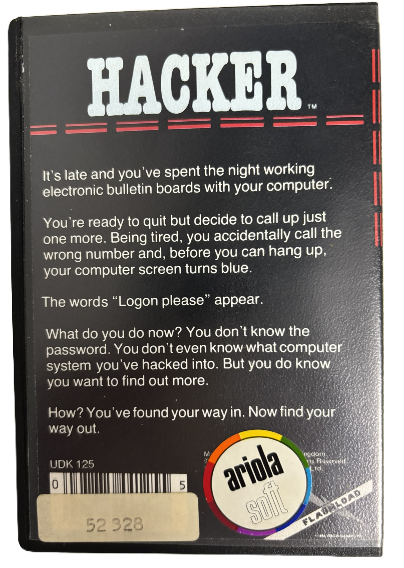 commodore 64 hacker back box tape