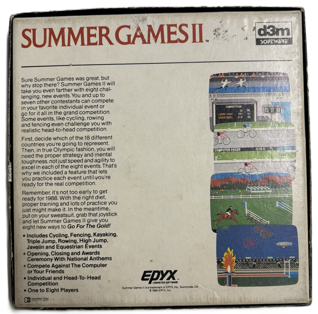 commodore 64 summergames ii tape back