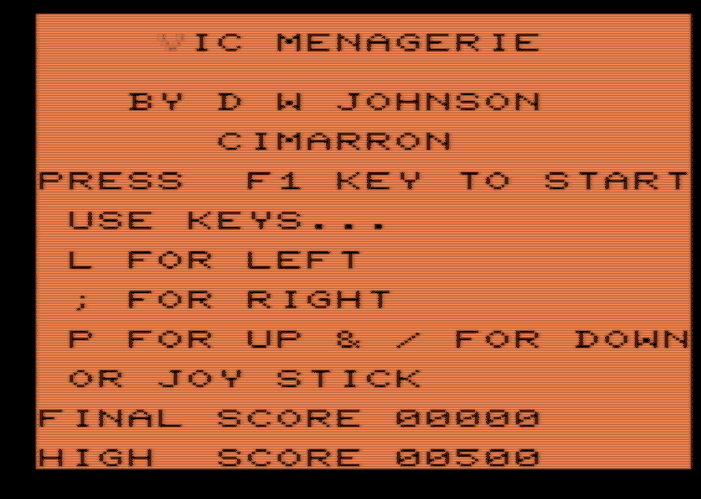 vic 1926 menagerie