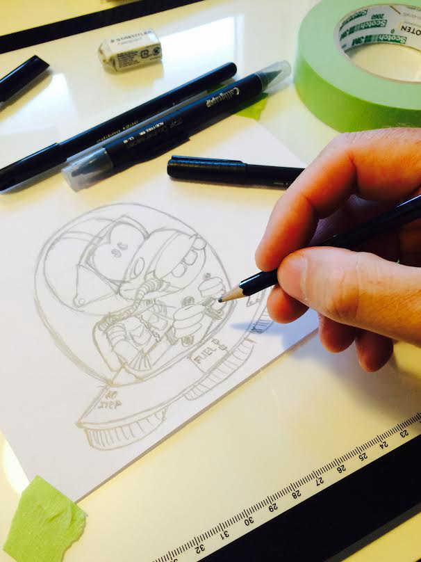 my hero pencil drawing full